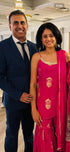 Crepe Hot Pink Gold Spaghetti Sharara Set